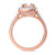 Photo of Iris 2 1/2 ct tw. Cushion Morganite Bridal Ring Set 10K Rose Gold [BT261RE-C000]