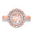 Photo of Charaya 1 3/8 ct tw. Round Morganite Bridal Ring Set 10K Rose Gold [BR262R-C000]