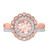 Photo of Charaya 1 3/8 ct tw. Round Morganite Bridal Ring Set 14K Rose Gold [BR262R-C000]