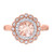 Photo of Charaya 1 3/8 ct tw. Round Morganite Bridal Ring Set 14K Rose Gold [BT262RE-C000]