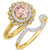 Photo of Charaya 1 3/8 ct tw. Round Morganite Bridal Ring Set 14K Yellow Gold [BR262Y-C000]