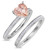 Photo of Armani 2 1/4 ct tw. Heart Morganite Bridal Ring Set 14K White Gold [BR264W-C000]