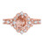 Photo of Bria 2 1/6 ct tw. Oval Morganite Bridal Ring Set 10K Rose Gold [BT265RE-C000]