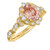 Photo of Bria 2 1/6 ct tw. Oval Morganite Bridal Ring Set 10K Yellow Gold [BT265YE-C000]