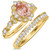 Photo of Bria 2 1/6 ct tw. Oval Morganite Bridal Ring Set 14K Yellow Gold [BR265Y-C000]