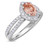 Photo of Sutton 1 3/4 ct tw. Oval Morganite Bridal Ring Set 10K White Gold [BT267WE-C000]