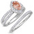 Photo of Sutton 1 3/4 ct tw. Oval Morganite Bridal Ring Set 14K White Gold [BR267W-C000]