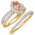 Photo of Sutton 1 3/4 ct tw. Oval Morganite Bridal Ring Set 14K Yellow Gold [BR267Y-C000]