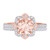 Photo of Hart 1 7/8 ct tw. Round Morganite Bridal Ring Set 10K Rose Gold [BR270R-C000]