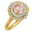 Photo of Charaya 1 3/4 ct tw. Round Morganite Matching Trio Ring Set 14K Yellow Gold [BT262YE-C000]