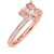 Photo of Armani 2 1/6 ct tw. Heart Morganite Engagement Ring 10K Rose Gold [BT264RE-C000]
