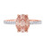 Photo of Zorya 1/3 ct tw. Oval Morganite Engagement Ring 14K Rose Gold [BT266RE-C000]