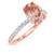Photo of Zorya 1/3 ct tw. Oval Morganite Engagement Ring 14K Rose Gold [BT266RE-C000]