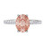 Photo of Zorya 1/3 ct tw. Oval Morganite Engagement Ring 10K White Gold [BT266WE-C000]