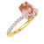Photo of Zorya 1/3 ct tw. Oval Morganite Engagement Ring 10K Yellow Gold [BT266YE-C000]