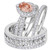 Photo of Sutton 2 1/2 ct tw. Oval Morganite Matching Trio Ring Set 10K White Gold [BT267W-C000]