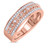 Photo of Charaya 5/8 ct tw. Diamond His and Hers Matching Wedding Band Set 10K Rose Gold [BT262RM]