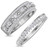 Photo of Bria 1 ct tw. Diamond His and Hers Matching Wedding Band Set 14K White Gold [WB265W]