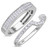 Photo of Zorya 3/4 ct tw. Diamond His and Hers Matching Wedding Band Set 10K White Gold [WB266W]