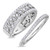 Photo of Sutton 1 ct tw. Diamond His and Hers Matching Wedding Band Set 10K White Gold [WB267W]
