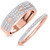 Photo of Hart 7/8 ct tw. Diamond His and Hers Matching Wedding Band Set 14K Rose Gold [WB270R]