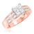 Photo of Tegan 1 ct tw. Princess Diamond Bridal Ring Set 14K Rose Gold [BT512RE-C000]