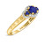 Photo of Azaleia 1 Carat T.W. Sapphire and Diamond Matching Bridal Ring Set 14K Yellow Gold [BT876YE-C000]