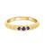 Photo of Azaleia 1 Carat T.W. Sapphire and Diamond Matching Bridal Ring Set 14K Yellow Gold [BT876YL]