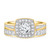 Photo of Kadia 1 1/2 ct tw. Lab Grown Diamond Round Solitaire Diamond Bridal Ring Set 10K Yellow Gold [BR1403Y-C000]