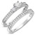 Photo of Marline 3/4 ct tw. Lab Grown Diamond Round Solitaire Diamond Bridal Ring Set 14K White Gold [BR1404W-C000]