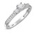 Photo of Marline 3/4 ct tw. Lab Grown Diamond Round Solitaire Diamond Bridal Ring Set 14K White Gold [BT1404WE-C000]