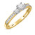 Photo of Marline 3/4 ct tw. Lab Grown Diamond Round Solitaire Diamond Bridal Ring Set 10K Yellow Gold [BT1404YE-C000]
