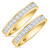 Photo of Kadia 1 1/2 ct tw. Lab Grown Diamond His and Hers Matching Wedding Band Set 10K Yellow Gold [WB1403Y]