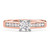 Photo of Samaria 1 1/5 ct tw. Lab Grown Diamond Round Solitaire Diamond Bridal Ring Set 14K Rose Gold [BT1409RE-L070]