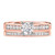 Photo of Samaria 1 1/5 ct tw. Lab Grown Diamond Round Solitaire Diamond Bridal Ring Set 14K Rose Gold [BR1409R-L070]