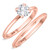 Photo of Azareel 3/4 ct tw. Lab Grown Diamond Round Solitaire Diamond Bridal Ring Set 10K Rose Gold [BR1413R-L070]