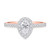 Photo of Adeola 1 1/10 ct tw. Lab Grown Diamond Pear Solitaire Diamond Bridal Ring Set 14K Rose Gold [BT1418RE-C000]