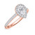 Photo of Adeola 1 1/10 ct tw. Lab Grown Diamond Pear Solitaire Diamond Bridal Ring Set 14K Rose Gold [BT1418RE-C000]