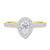 Photo of Adeola 1 1/10 ct tw. Lab Grown Diamond Pear Solitaire Diamond Bridal Ring Set 10K Yellow Gold [BT1418YE-C000]