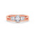 Photo of Amari 3/4 ct tw. Lab Grown Diamond Oval Solitaire Diamond Bridal Ring Set 14K Rose Gold [BR1419R-C000]