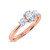Photo of Amari 3/4 ct tw. Lab Grown Diamond Oval Solitaire Diamond Bridal Ring Set 14K Rose Gold [BT1419RE-C000]