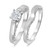 Photo of Aitamah 1/2 ct tw. Lab Grown Diamond Round Solitaire Diamond Bridal Ring Set 10K White Gold [BR1700W-L045]