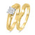 Photo of Aitamah 1/2 ct tw. Lab Grown Diamond Round Solitaire Diamond Bridal Ring Set 10K Yellow Gold [BR1700Y-L045]