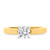 Photo of Aitamah 1/2 ct tw. Lab Grown Diamond Round Solitaire Diamond Bridal Ring Set 10K Yellow Gold [BT1700YE-L045]
