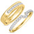Photo of Adeola 3/4 ct tw. Lab Grown Diamond His and Hers Matching Wedding Band Set 14K Yellow Gold [WB1418Y]