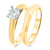 Photo of Jandi 1 ct tw. Lab Grown Diamond Round Solitaire Diamond Bridal Ring Set 14K Yellow Gold [BR1702Y-L095]