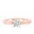 Photo of Azyan 1/2 ct tw. Lab Grown Diamond Round Solitaire Diamond Bridal Ring Set 14K Rose Gold [BT1703RE-L045]