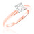 Photo of Azyan 1/2 ct tw. Lab Grown Diamond Round Solitaire Diamond Bridal Ring Set 14K Rose Gold [BT1703RE-L045]