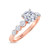 Photo of Oxley 2 2/3 ct tw. Lab Round Solitaire Diamond Matching Trio Ring Set 10K Rose Gold [BT1405RE-L095]