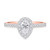 Photo of Adeola 1 5/8 ct tw. Lab Pear Solitaire Diamond Matching Trio Ring Set 10K Rose Gold [BT1418RE-C000]